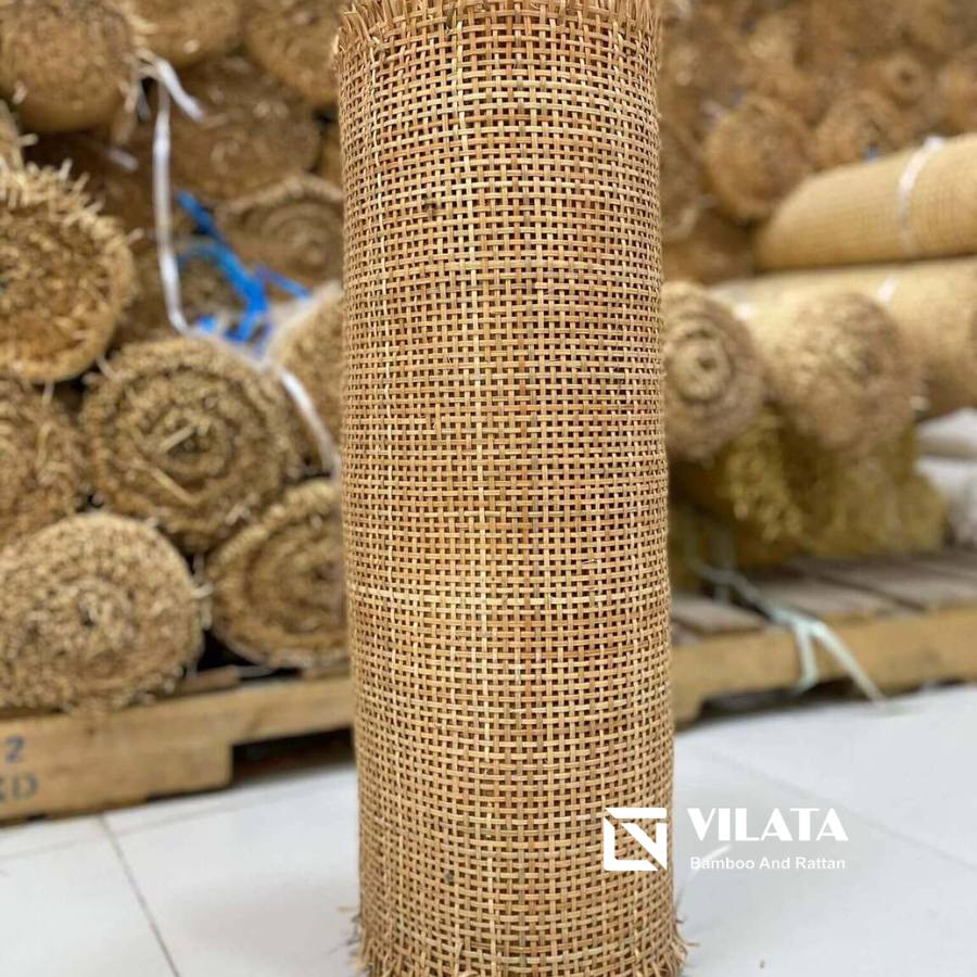 Dark Brown Natural Rattan Cane Square Webbing Vilata.1