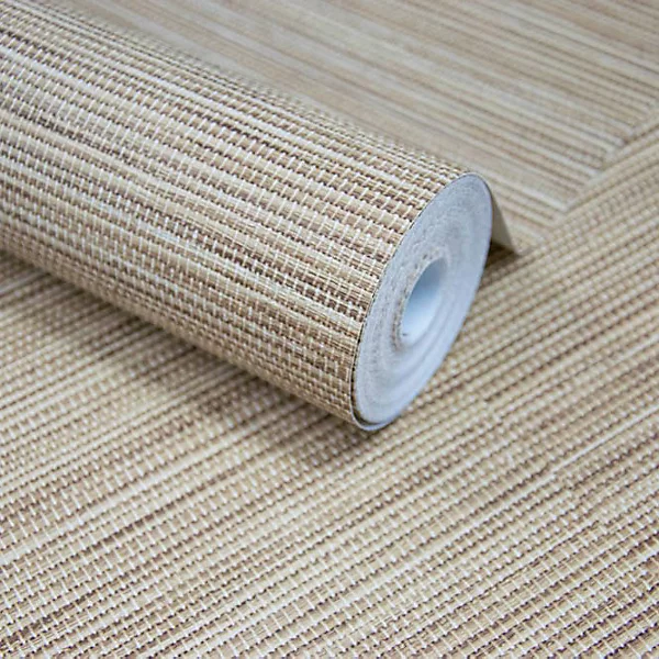 Natural grasscloth wallpaper